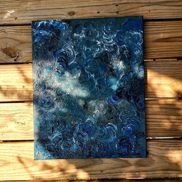 Blue Ocean Brush Strokes - Picture 3 of 6